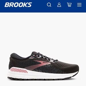 Brooks Black and Pink Athletic Shoes Sleek Design